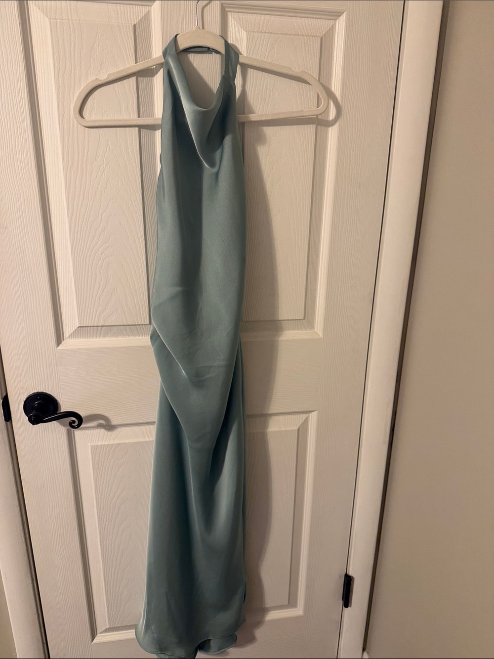 Aritzia Satin Maxi Halter Dress